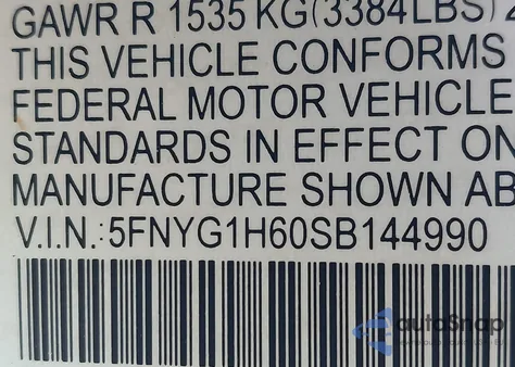 2025 Honda Pilot Trailsport z USA, uszkodzony, nr VIN 5FNYG1H60SB144990